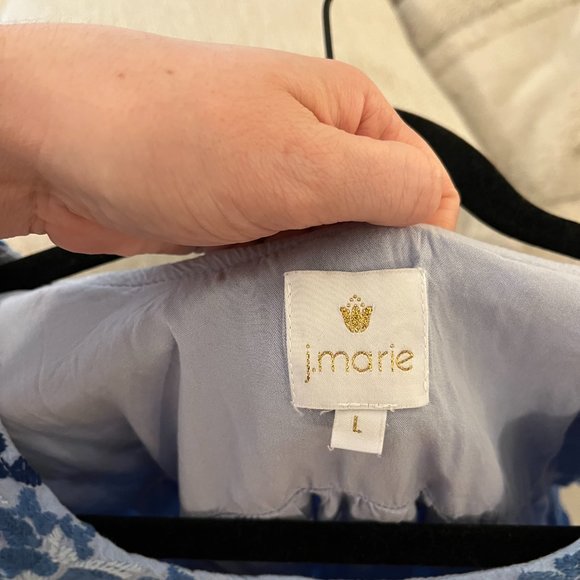 Blue Embroidered J Marie Dress - Picture 4 of 4